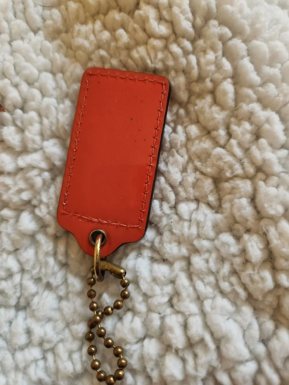 Coach Orange Large Hang Tag